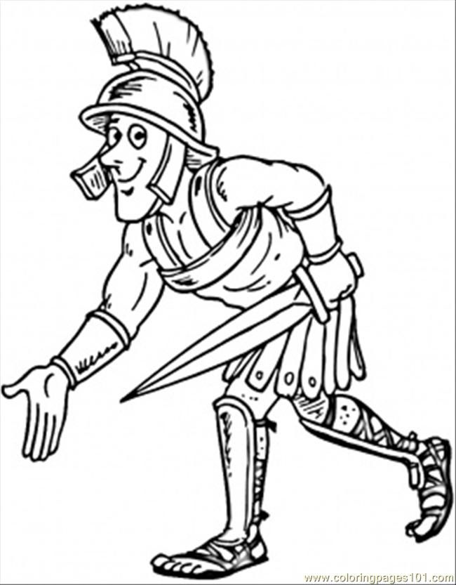 Coloring Pages Gladiator (Countries > Italy) - free printable