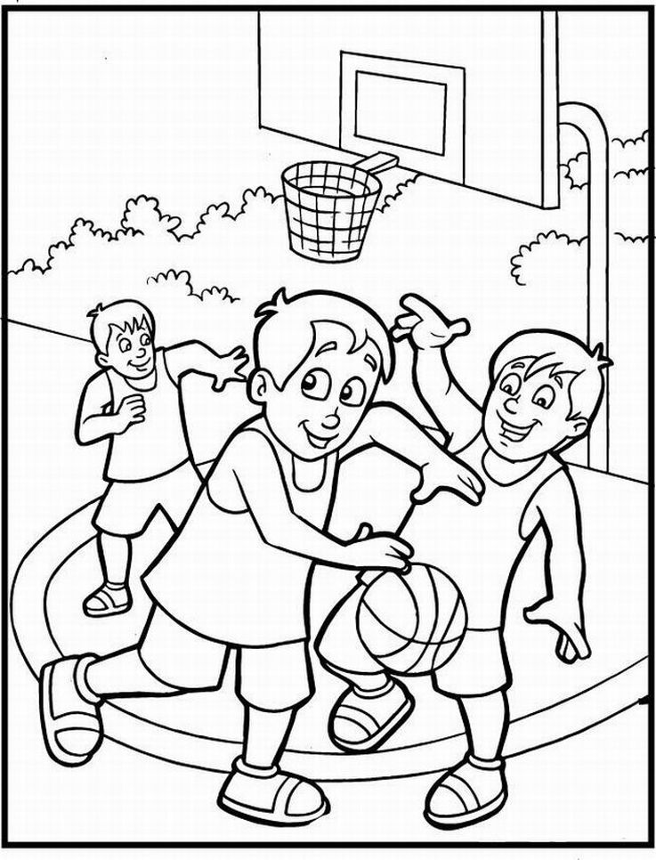 basketball hoop with the ball / Basketball / Kids printables