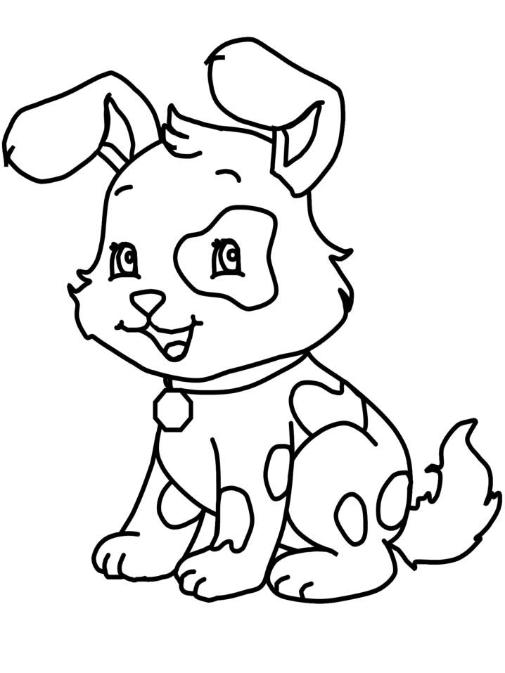 dog and puppy Colouring Pages