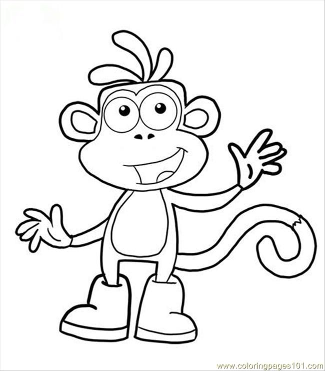 Boots And Dora Coloring Pages - Free Printable Coloring Pages