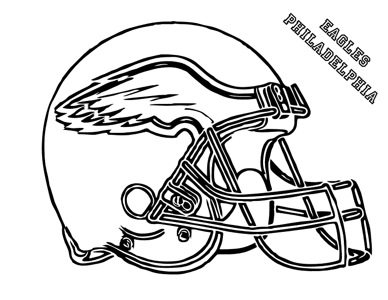 football helmet coloring pages eagles