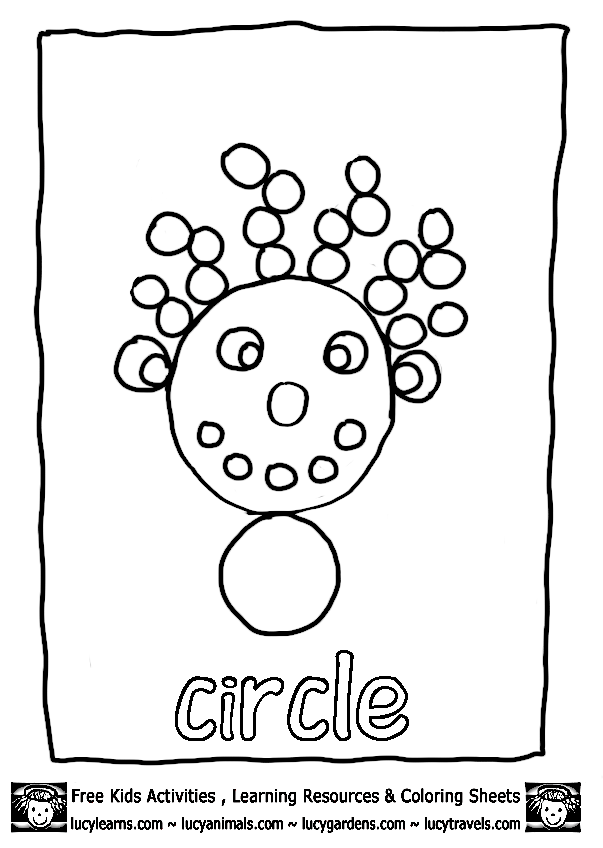 Shapes Coloring Pages Math Head,Lucy