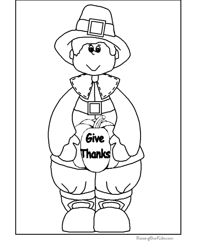 Kid Thanksgiving coloring pages to print 004