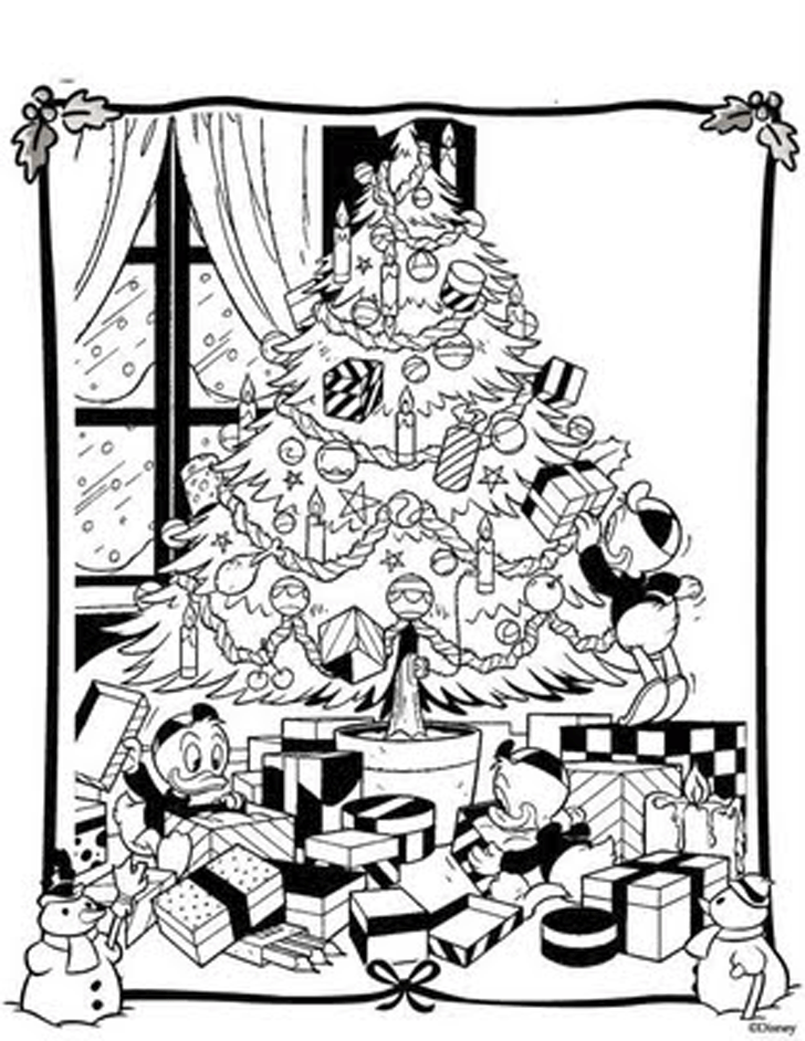 Christmas Tree With Presents Coloring Pagesdisney Christmas Tree
