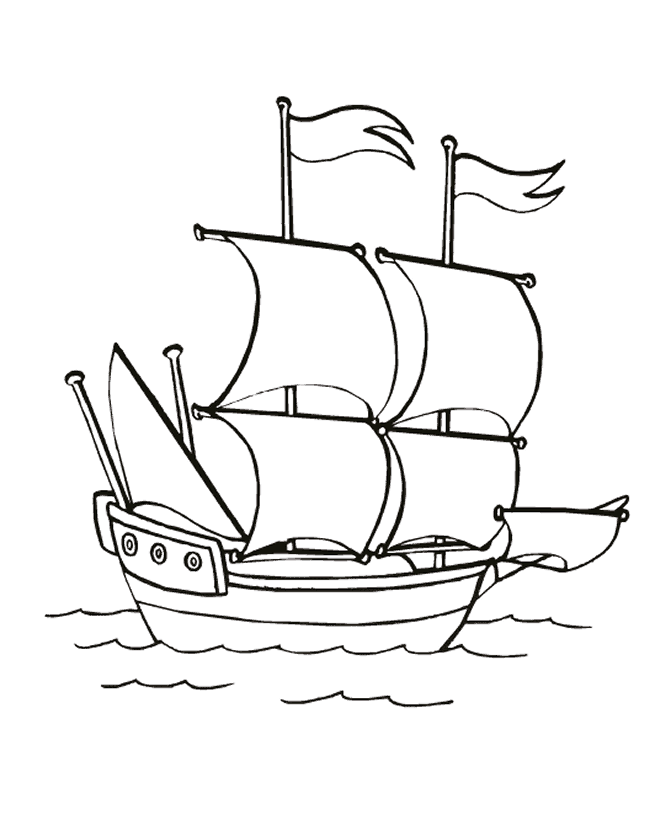 merchant ship Colouring Pages