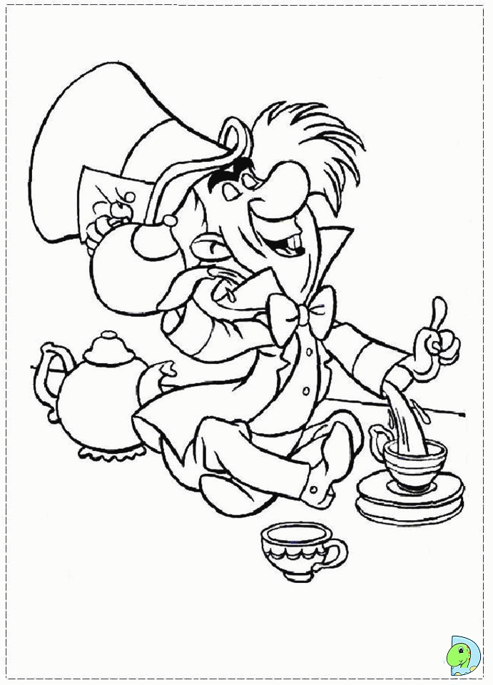 e in wonderland Colouring Pages