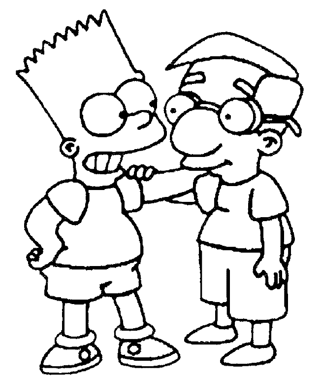 Simpsons colouring pages