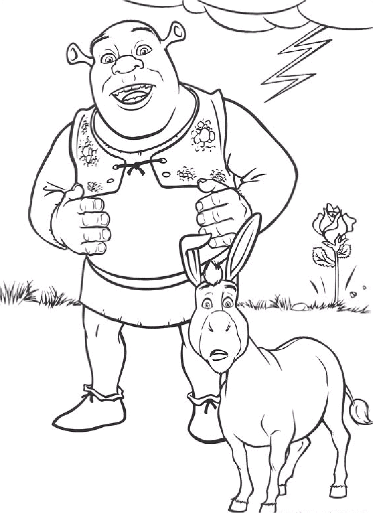 Shrek Printable Coloring Pages : Coloring Book Area Best Source