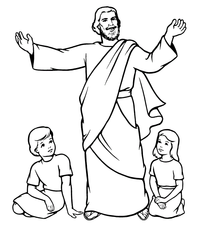 jesus and kids Colouring Pages (page 2)