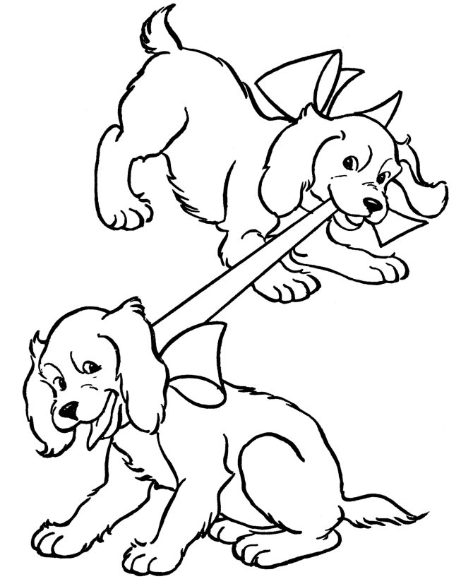 best coloring page dog: Dogs and Puppies Coloring Pages~Free!