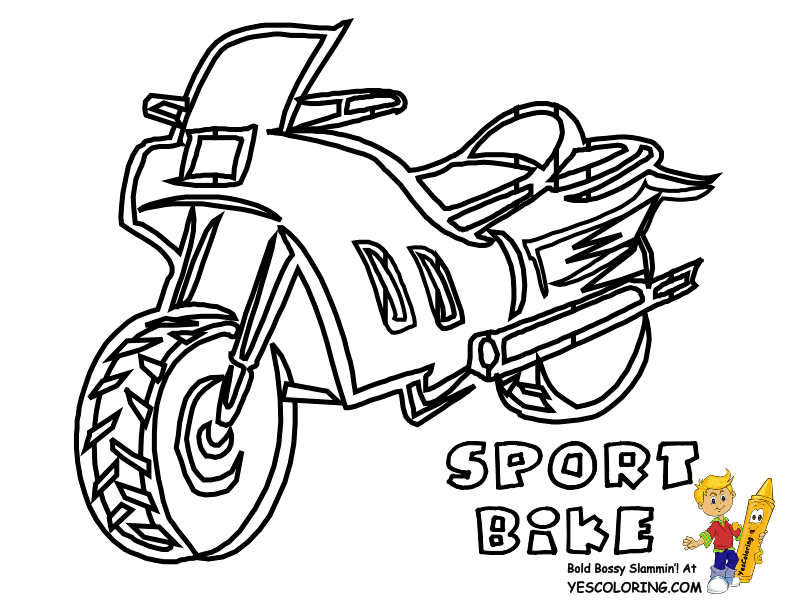 Motorcycle Coloring Pages | Racing Motorcycle |Free Coloring