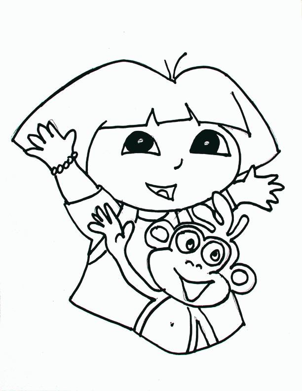 faforit for many children dora and boots coloring pages kids