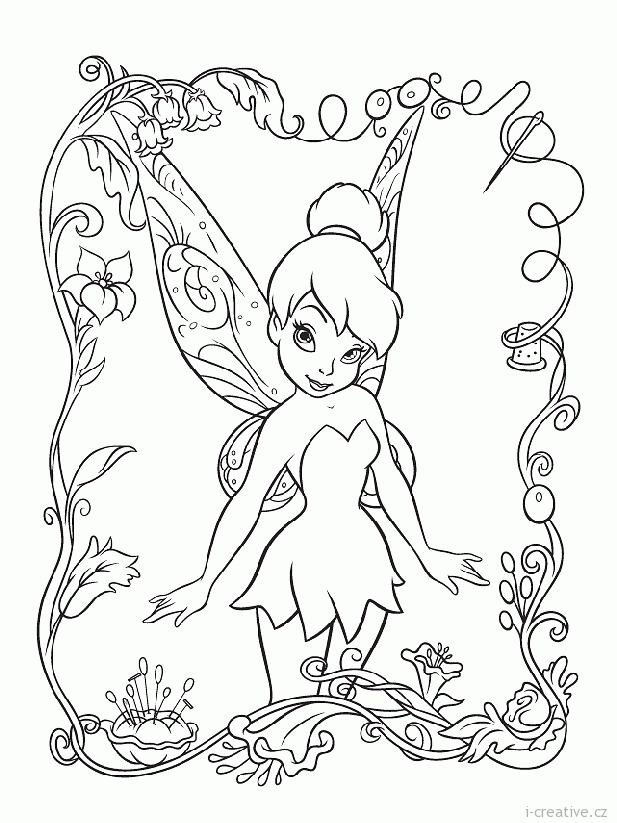 tinkerbell coloring pages for children printable
