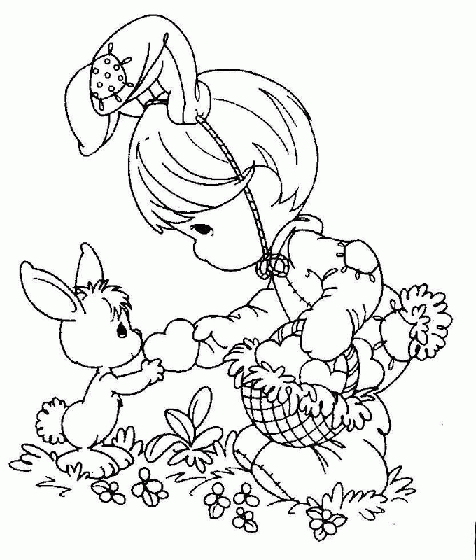 Easter Free Precious Momenbts Coloring Pages 108206 Precious