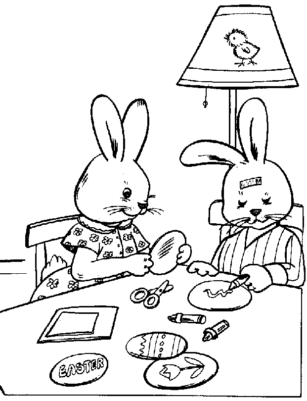 transmissionpress: Easter Bunny Family Coloring Pages