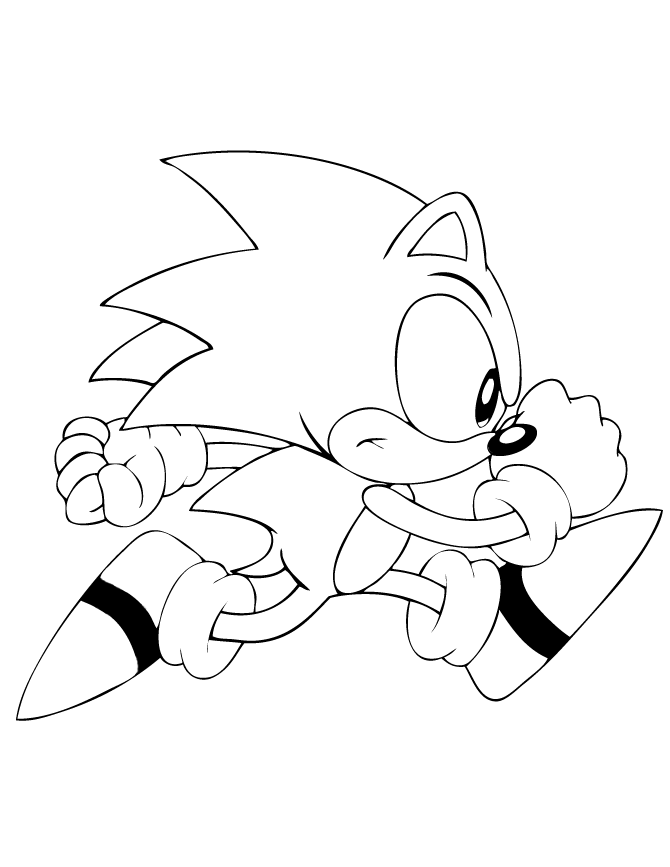Free Printable Sonic The Hedgehog Coloring Pages | H & M Coloring