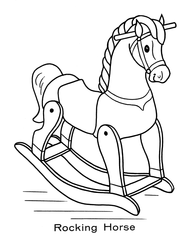 Toy Animal Coloring Pages | Toy Rocking Horse Coloring Page and ...