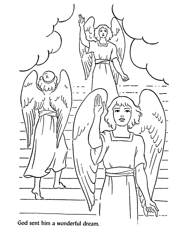 Bible Story characters Coloring Page Sheets - Jacob