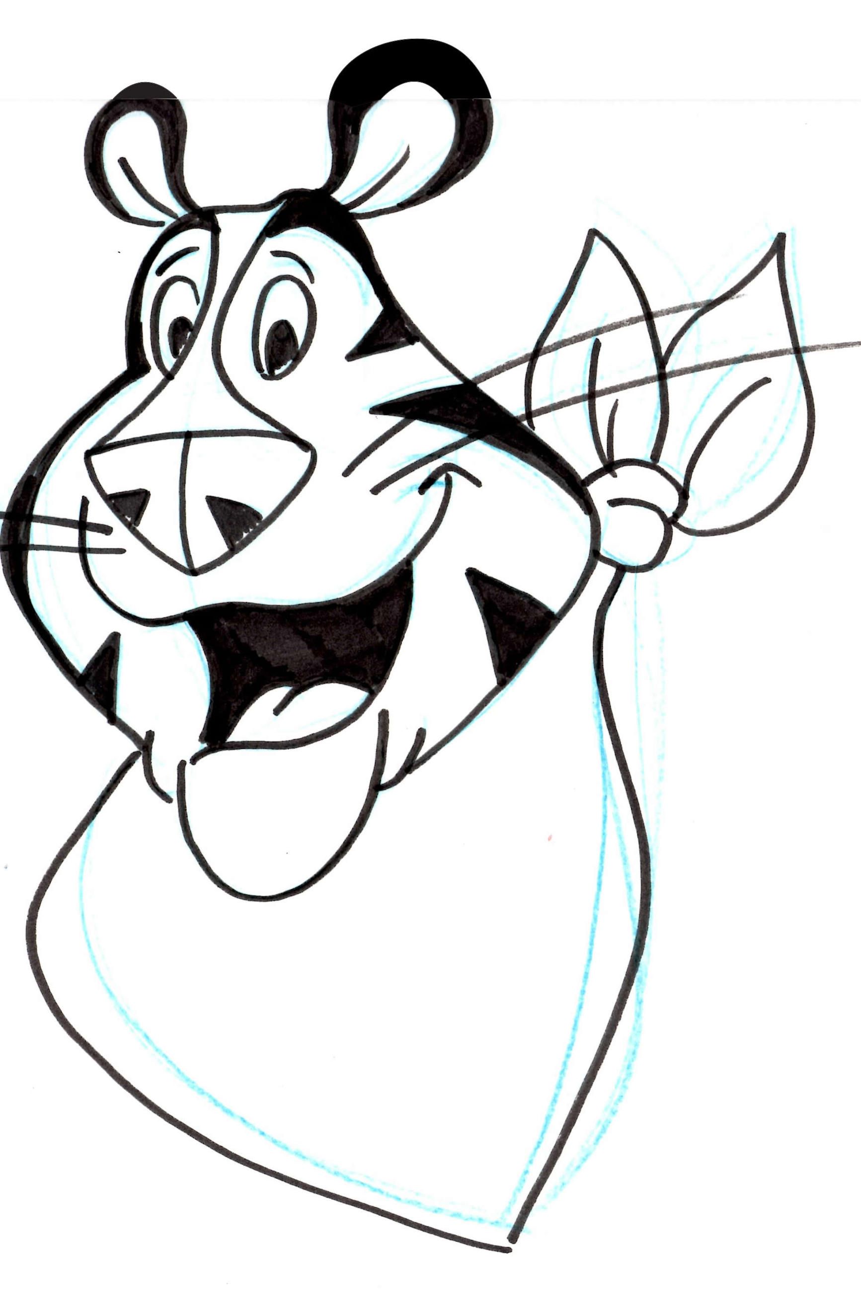 Tiger Outline Drawing Clipart - Free to use Clip Art Resource