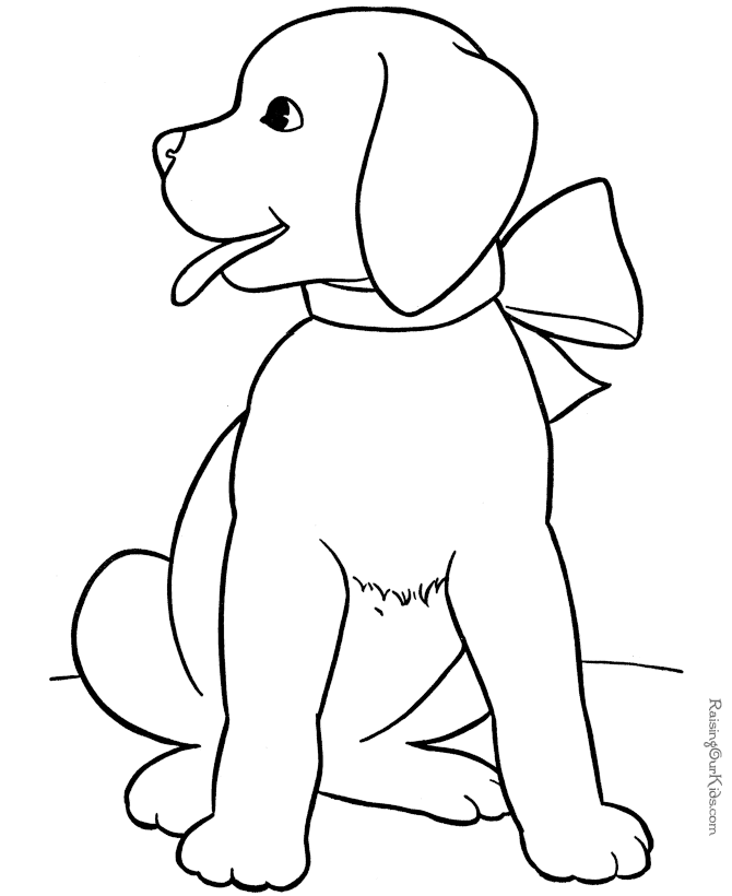 Puppy - Animal coloring sheet!