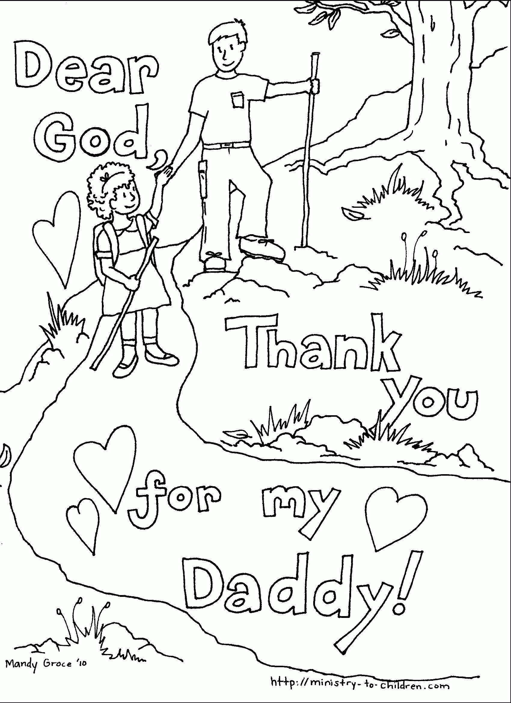 Thank You Coloring Page For Kids