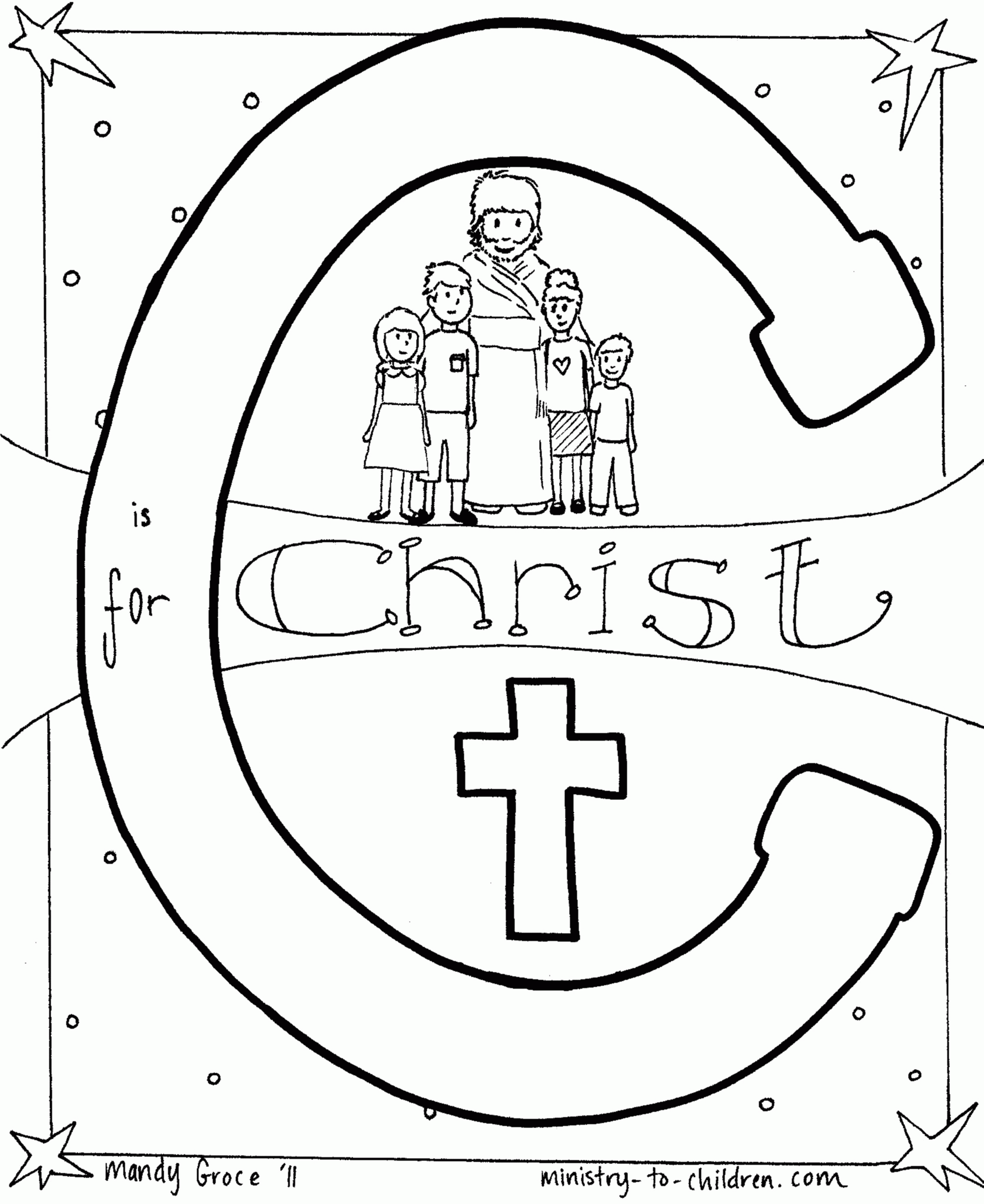 C is for Christ" Coloring Page