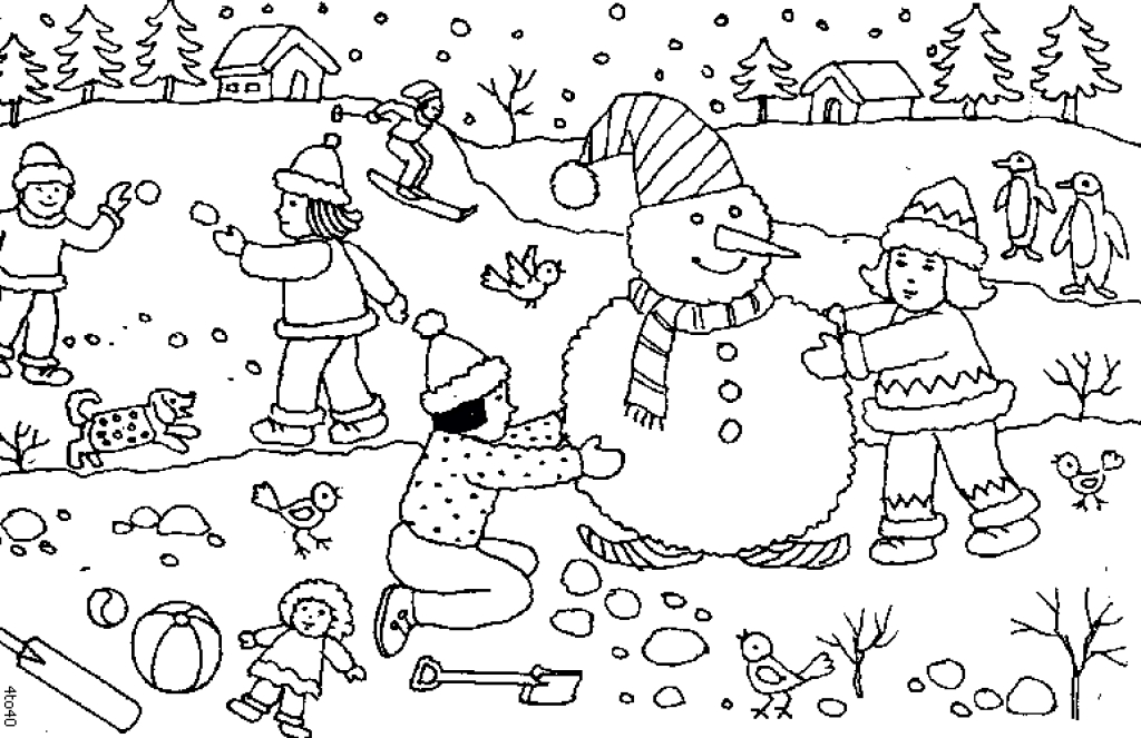 Snow Coloring Pages Gallery - Whitesbelfast