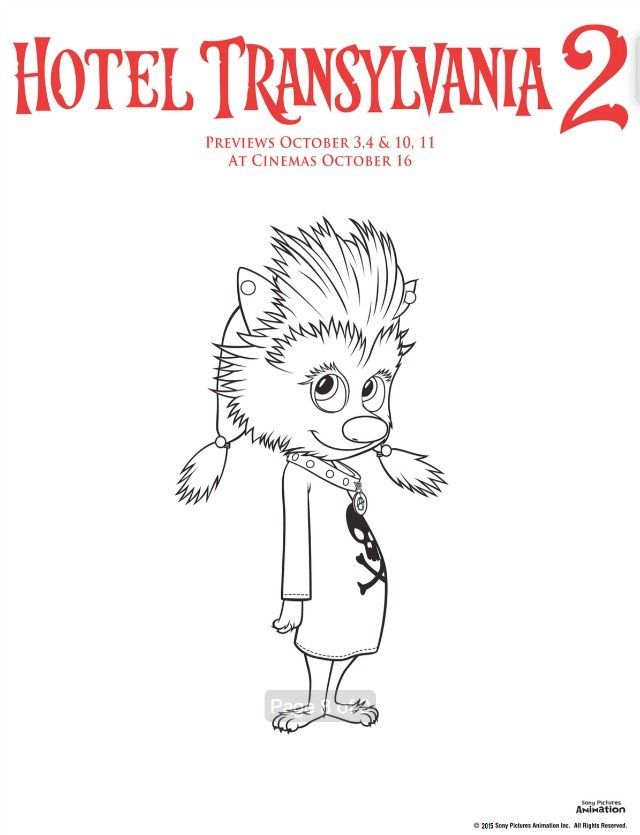 Free Hotel Transylvania colouring pages book to download