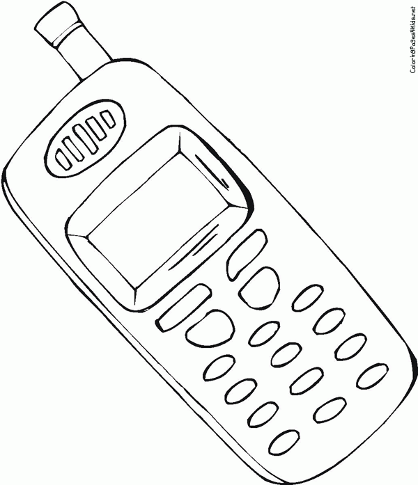 Free Cell Phone Coloring Page