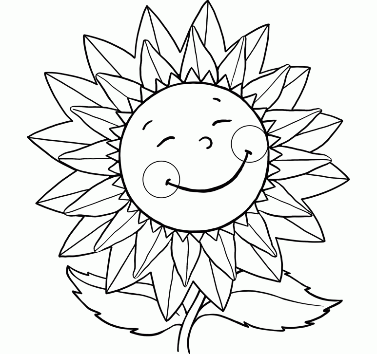 Coloring Pages For Kids With Flowers | Flower Coloring pages of ...