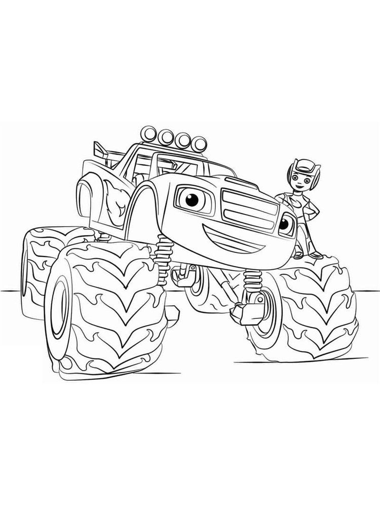Free Blaze And The Monster Machines Coloring Pages Pdf