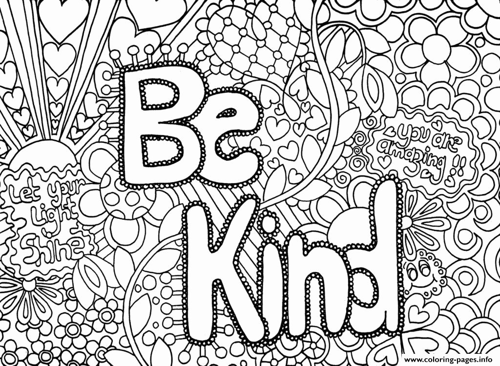 Be Kind Coloring Pages Awesome Be Kind Word Coloring Pages ...