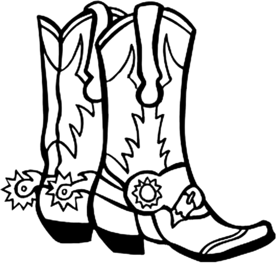 Best Photos of Cowboy Boot Outline Clip Art - Cowboy Boot Coloring ...