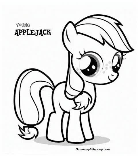 Coloring Book My Little Pony Applejack GIF by My Little Pony Coloring |  Gfycat