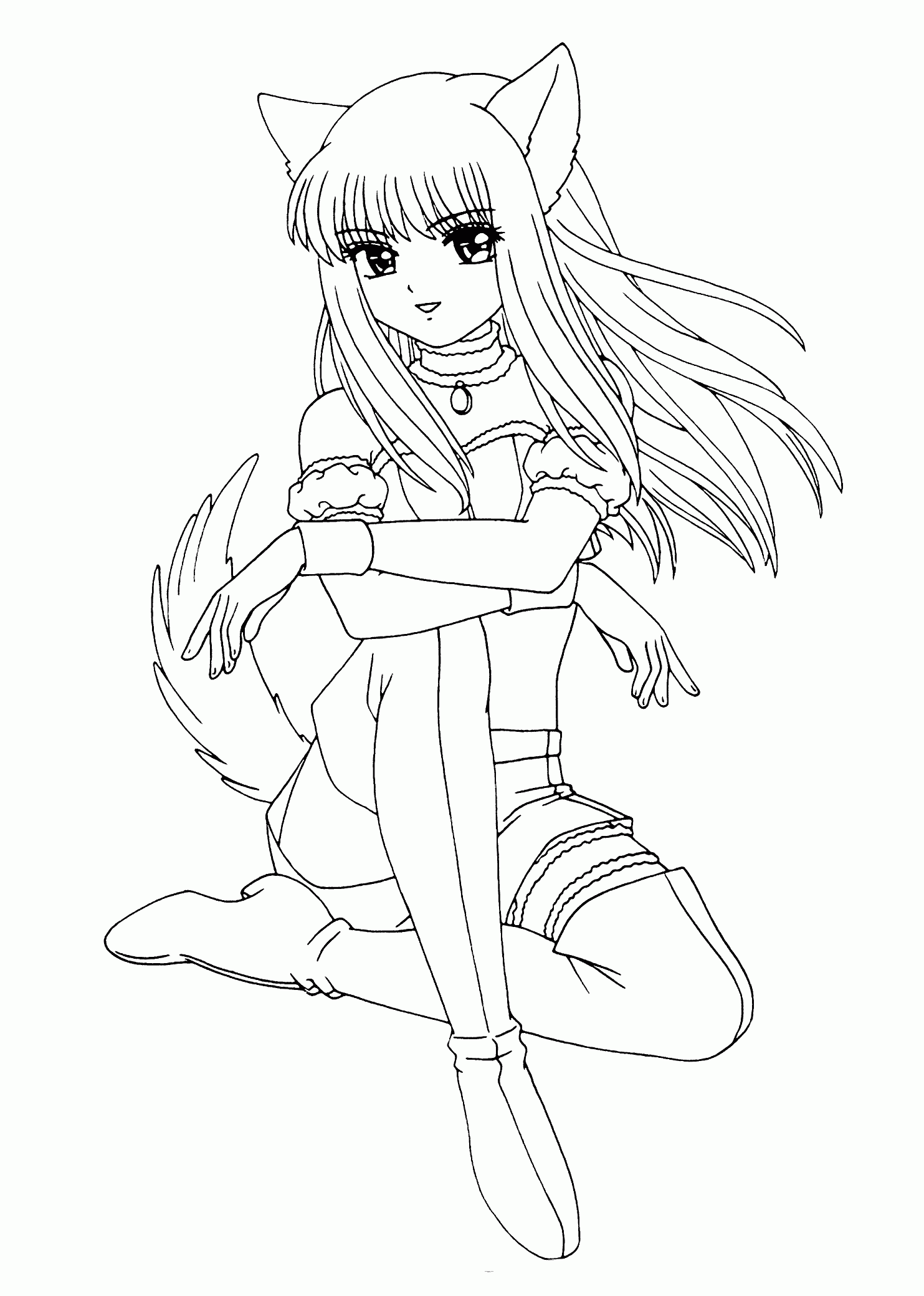 13 Best of Anime Girl Coloring Pages - Bestofcoloring.com