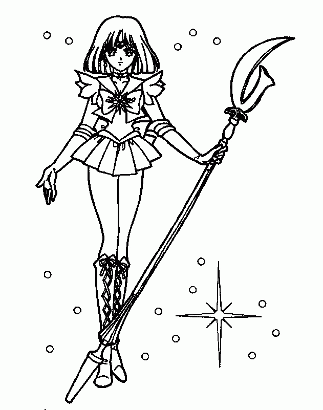 Sailor Saturn Coloring Pages For Kids #he6 : Printable Sailor Moon ...