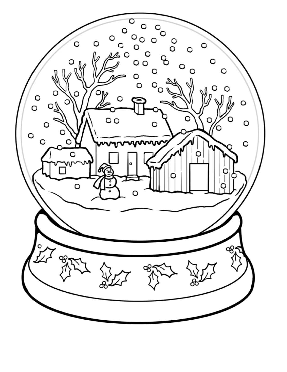 Coloring Pages Winter Scenes - High Quality Coloring Pages