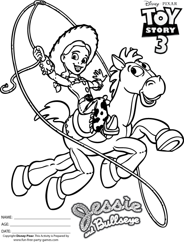 Jessie Toy Story Coloring Pages For Kids