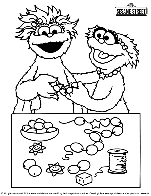 Sesame Colouring Pages (page 2)