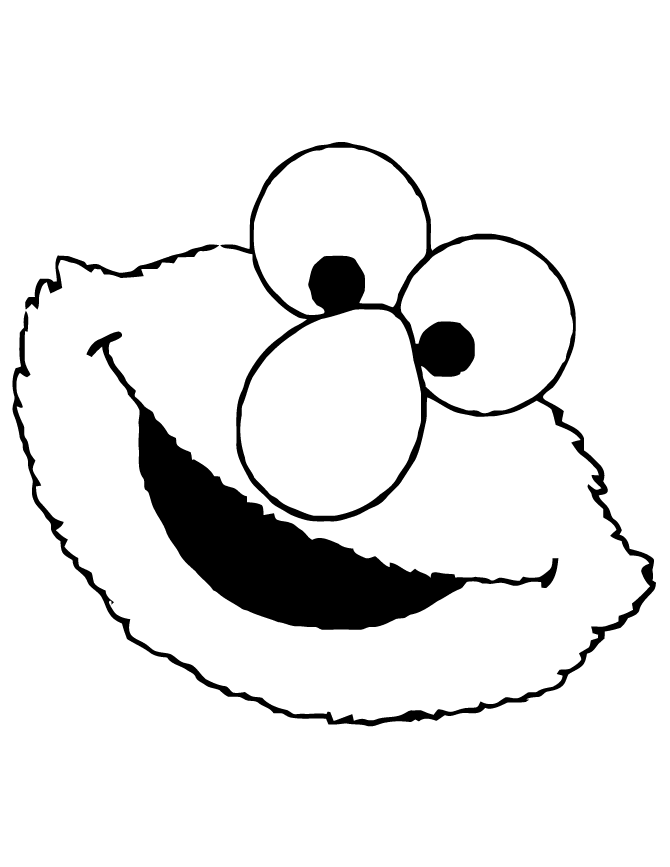 Sesame Street Elmo Face Coloring Page | Free Printable Coloring Pages