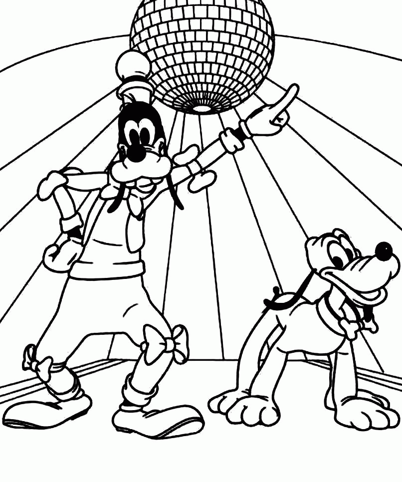 disco Colouring Pages