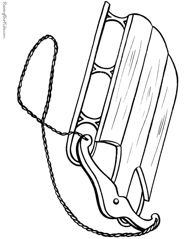 Coloring Pages for Christmas - New Sled!