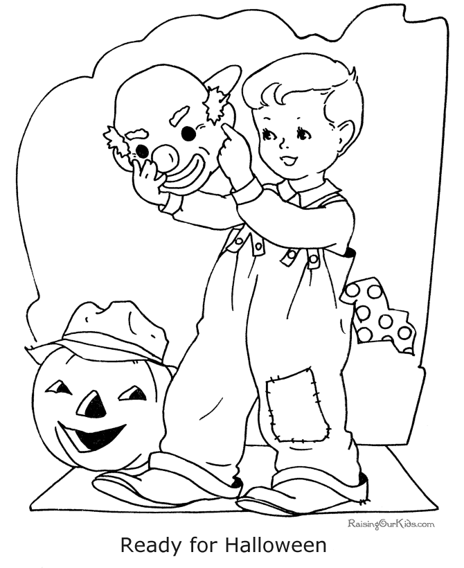 Kids Halloween Coloring Pages - 002