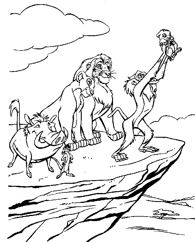 King of Jungle Lion coloring pages and pictures for school going Kids
