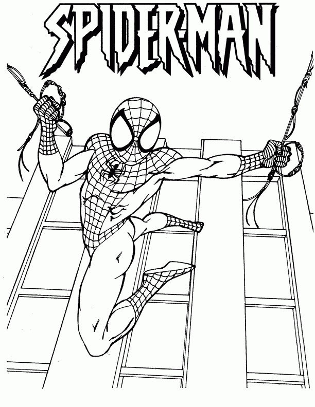 Colouring Pages For Boys Spiderman