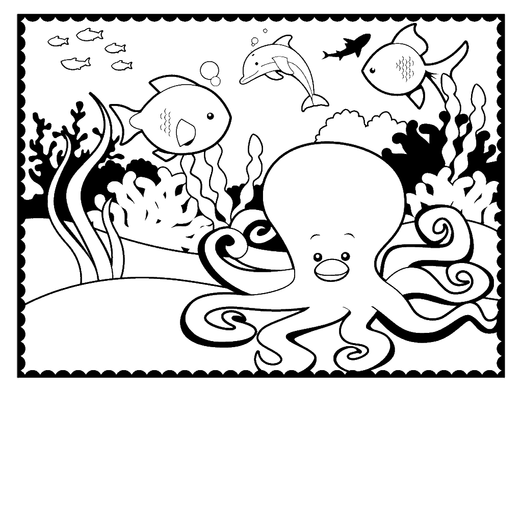 Related Octopus Coloring Pages item-4857, Octopus Coloring Pages ...
