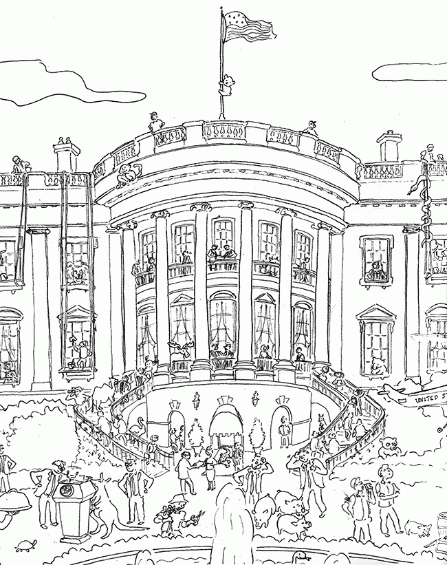 Washington DC coloring book pages