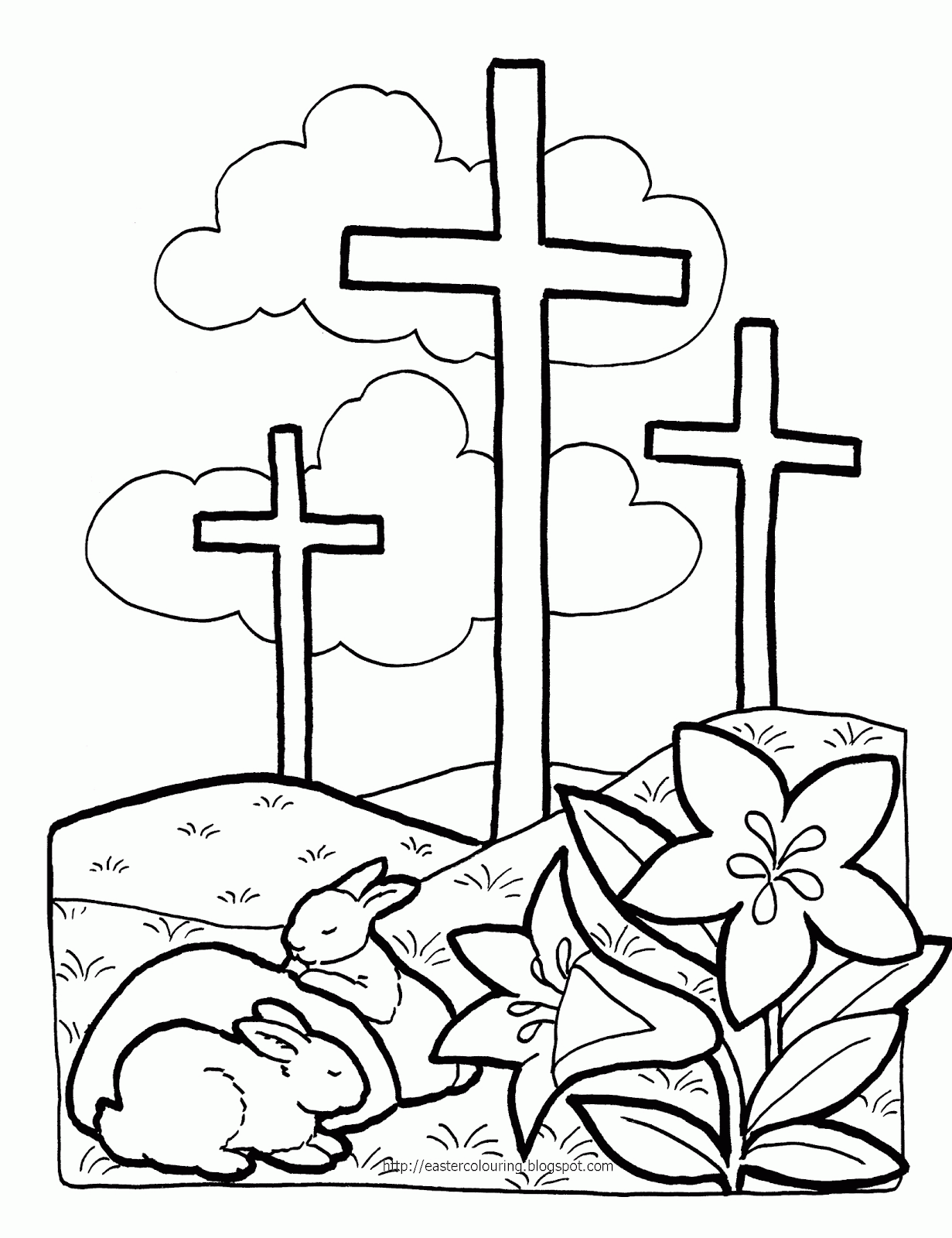 EASTER COLOURING: RELIGIOUS EASTER COLORING PAGES