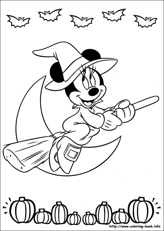 minnie-65 (567×794) | Witch coloring pages, Mickey mouse coloring pages,  Halloween coloring pages