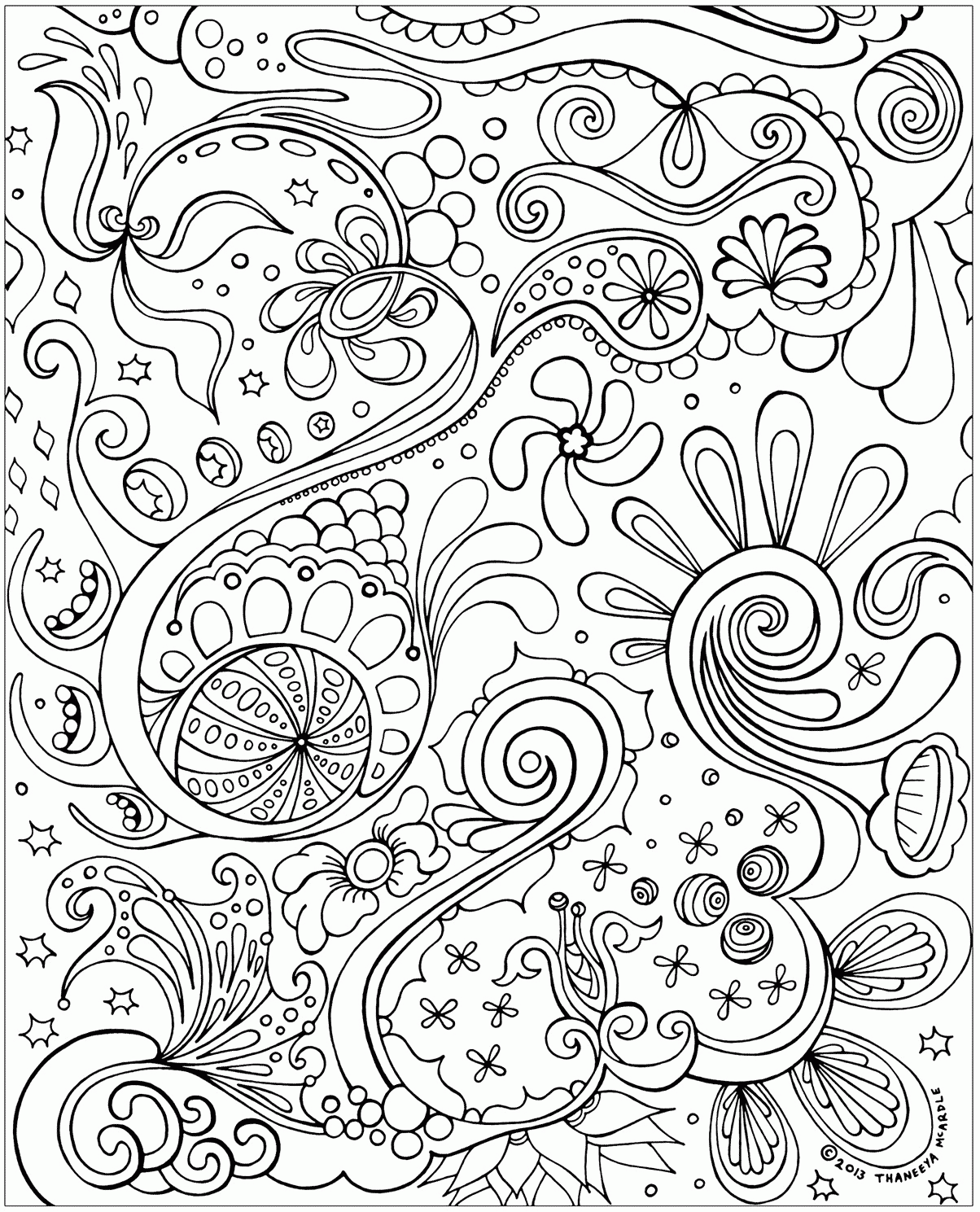 7 Best Images of Printable Adult Coloring Pages B - Adult Coloring ...